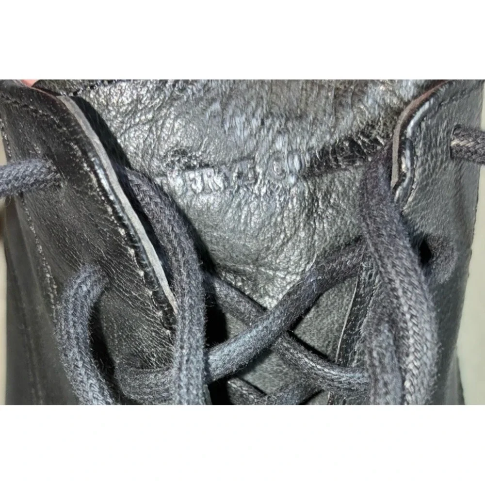 Frye Harvey Shoes‎ Men's 9 D Black Leather Cap Toe Oxford Dress Lace Up